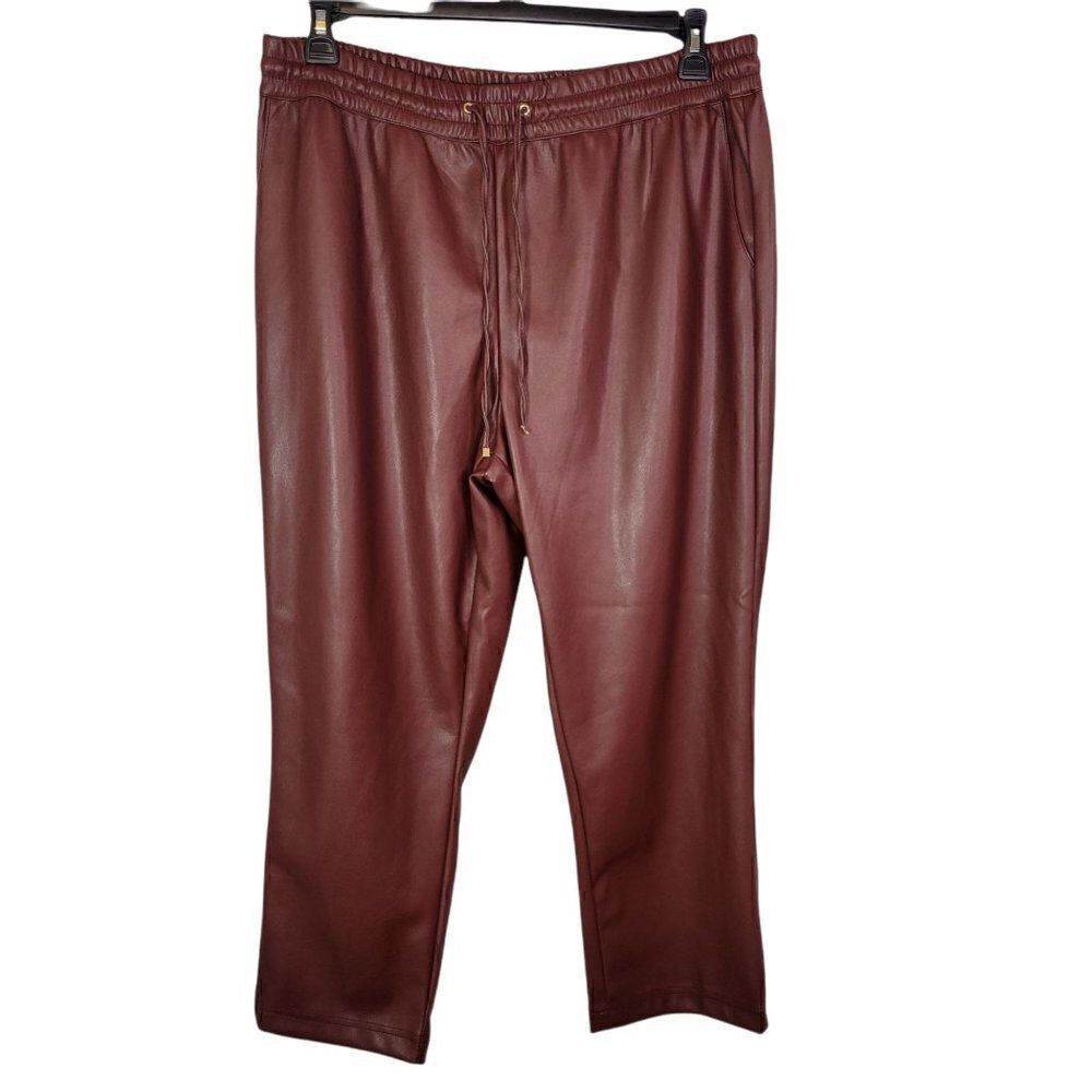 Marc New York Pleather Red Pants (size XL)